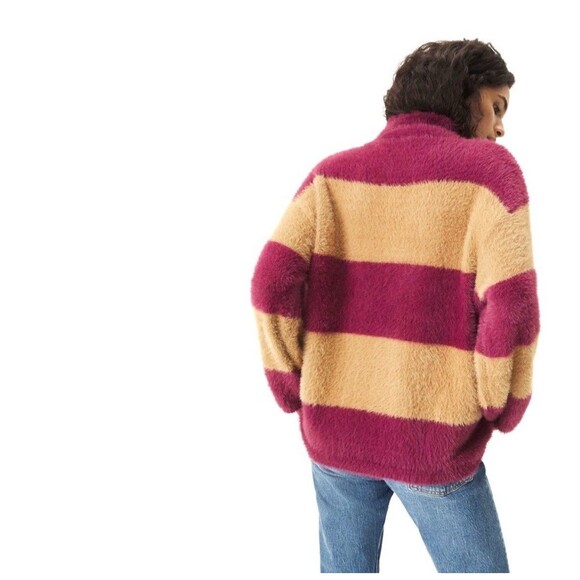 NWT Moon River Anthropologie Womens M Striped Oversized Sweater cozy - Picture 3 of 12